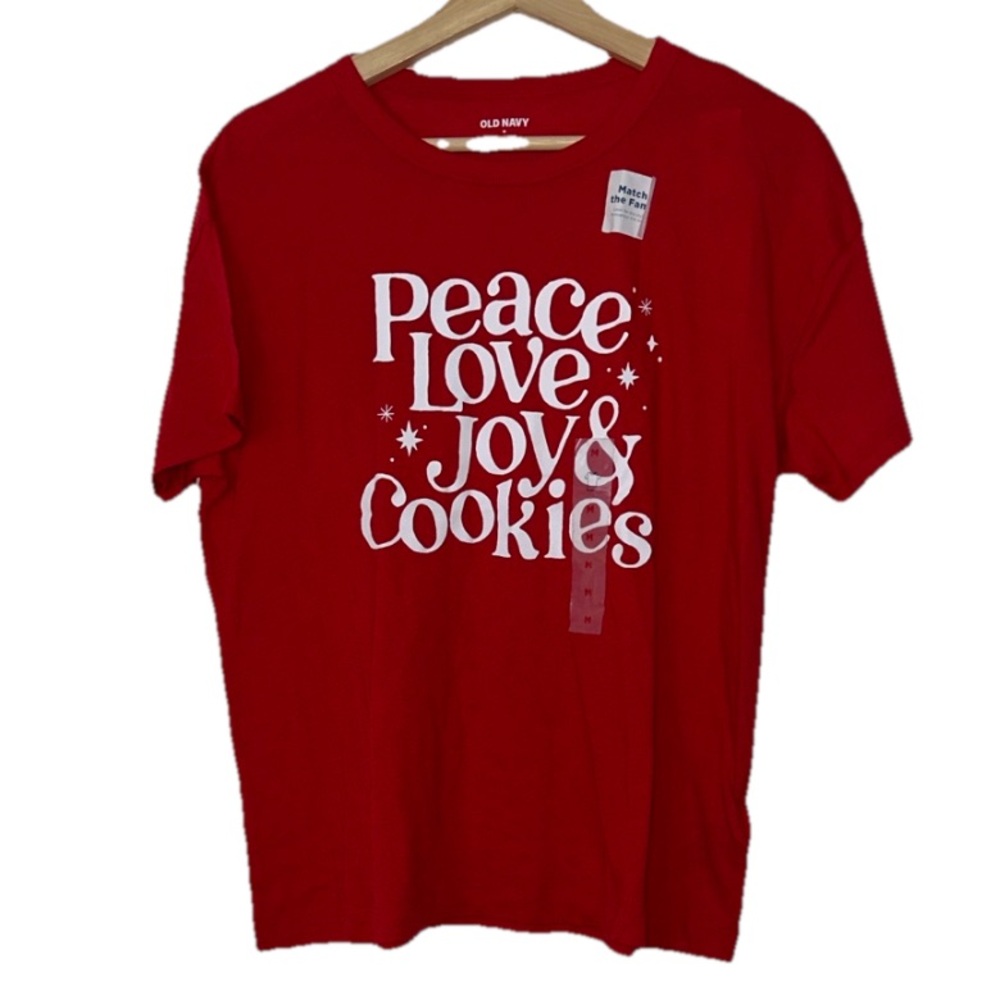 Old Navy Red Christmas Tee Sz. M NWT!